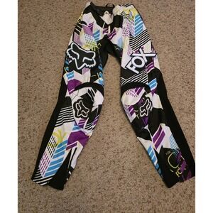 Fox Racing Pants Womens 3/4 Multicolor Motocross 180 Series